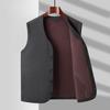 Men's Thermal Fleece-Lined Cotton Vest for Autumn/Winter 2024 - Perfect for Middle-aged and Elderly Dads and Grandpas.