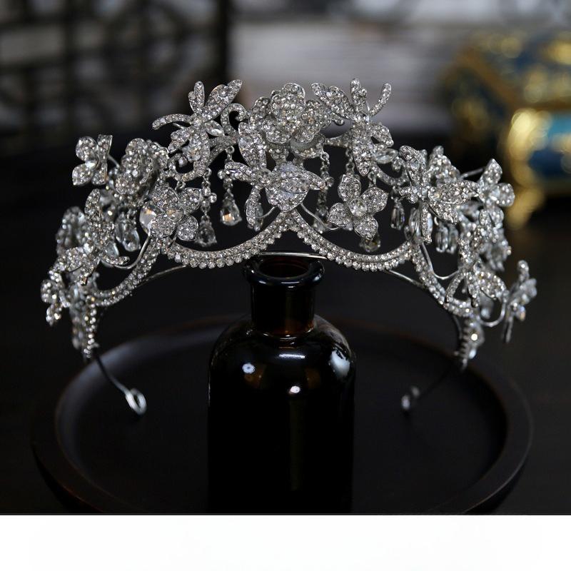 European Style New Hollow Tassel Dragonfly Bride Wedding Crown Tiara Crown Tiara Hair Accessories