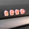 Peach Blossom Flower Car Small Hook Paste Style Car Hanging Hook Cartoon Car Hooks  Women Girl