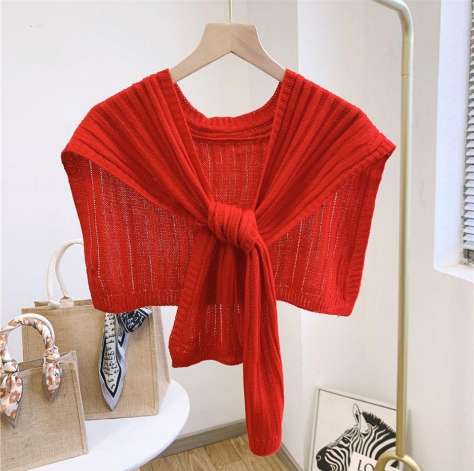 Shawl White Fake Collar Women Detachable Collars Warm Stripe Shoulder Wrap Knit False Collar Scarf Neckline Neckband Faux Col