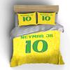 Sfondo giallo, testo Neymar Jr Set biancheria da letto Set copripiumini Copripiumini Federe(1 * Copripiumino 2 * Federe senza imbottitura per piumino)