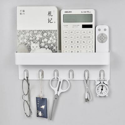 Wall Mounted Key Storage Rack Foyer Bedroom Bathroom No Need To Drill Holes Adhesive Door Rear Shelf Hook Arrangement