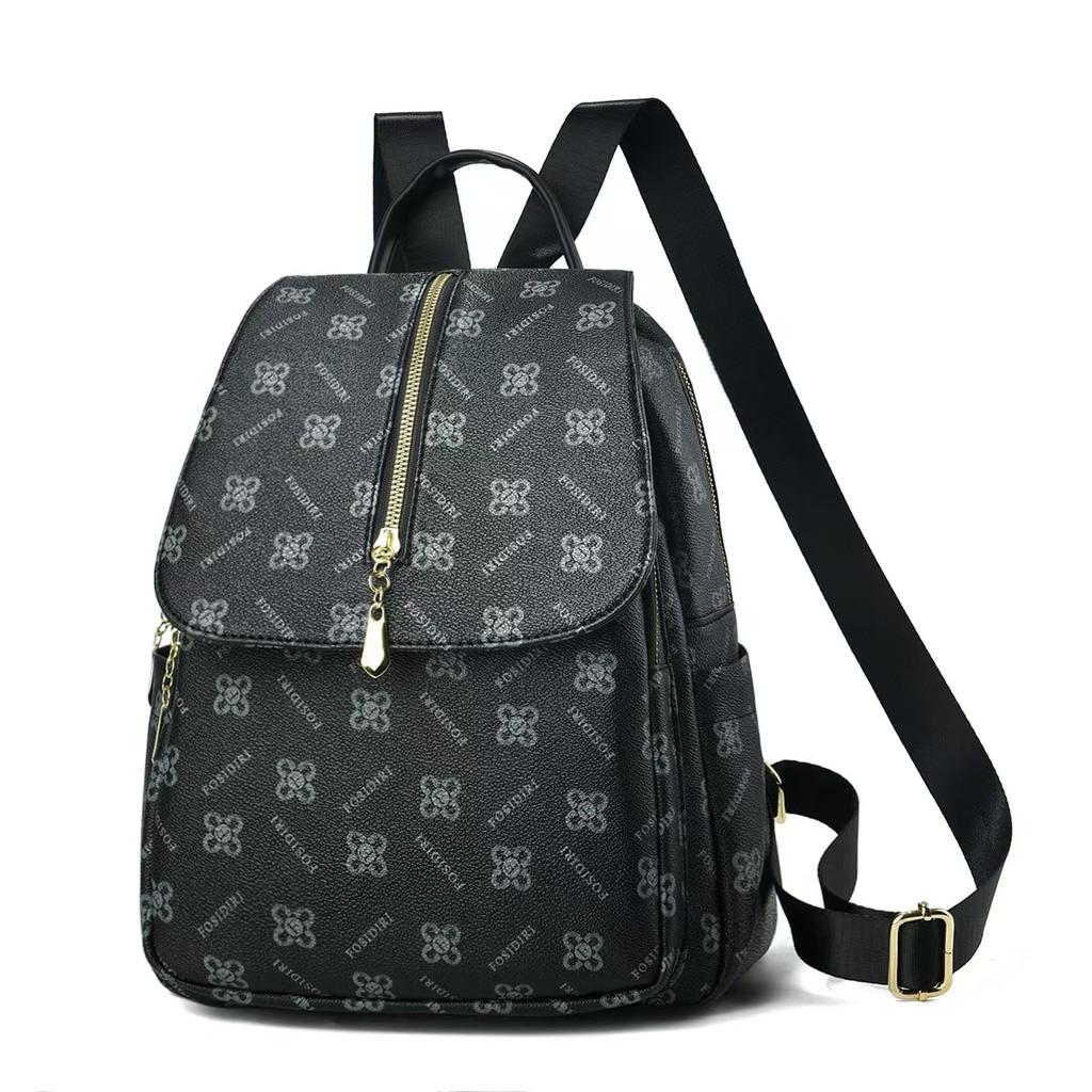 Neuer modischer Rucksack mit Retro-Print für Damen. Modischer Reiserucksack mit großer Kapazität und doppeltem Verwendungszweck, Schultasche