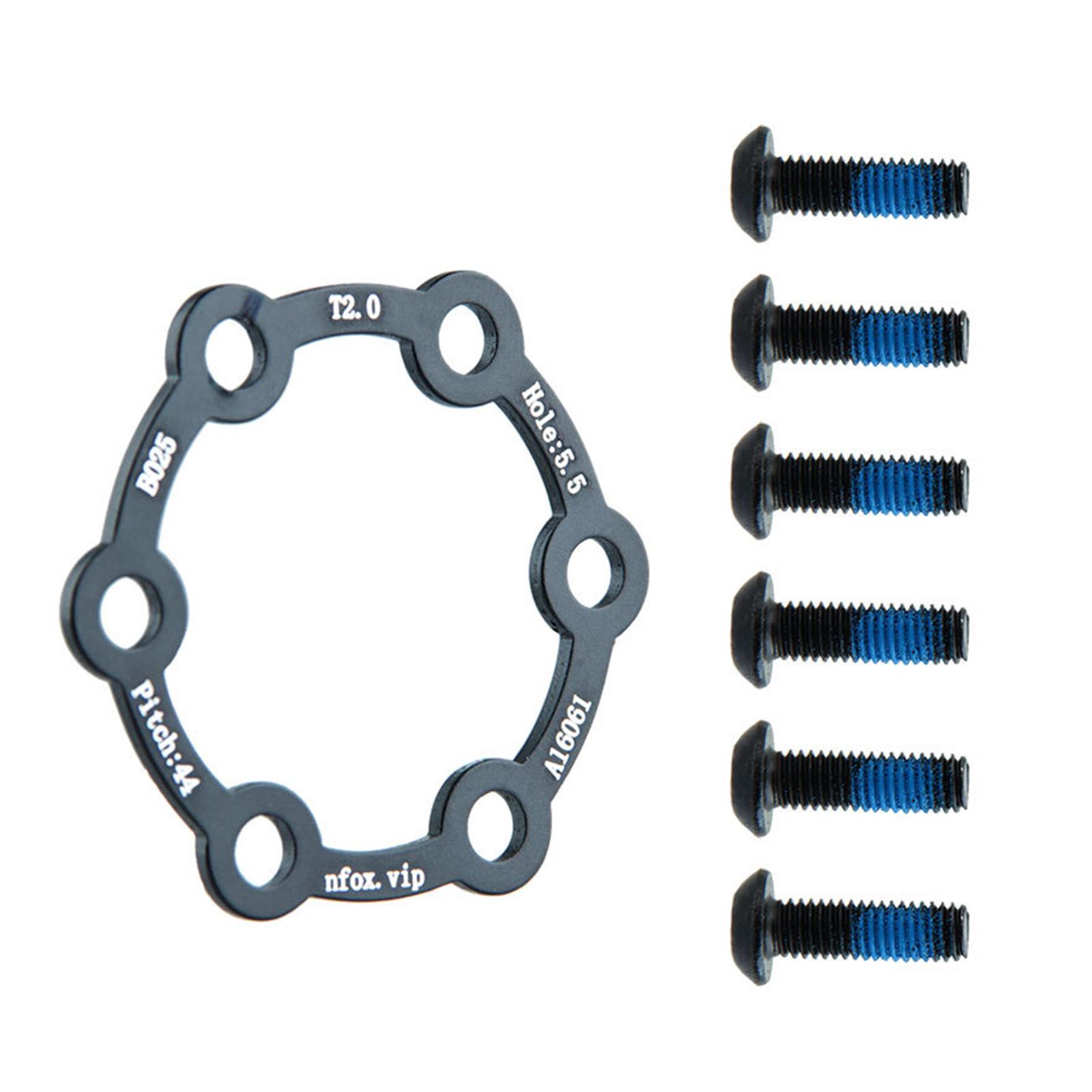 

Заміна гальмівного диска електросамоката 6-отвірний гальмівний диск з 6 гвинтами Прокладка гальмівного диска з прокладкою для збільшення висоти маточини Міцний 2MM