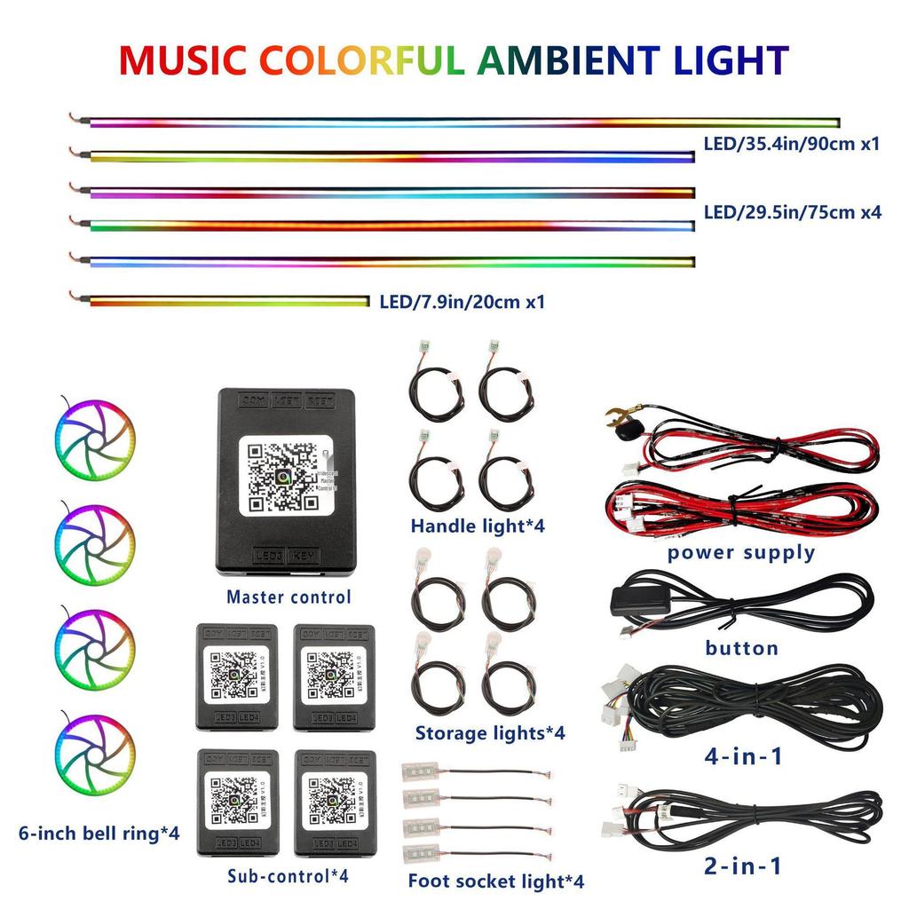LED Interior Ambient Lights for 2017-2018 Jeep Renegade