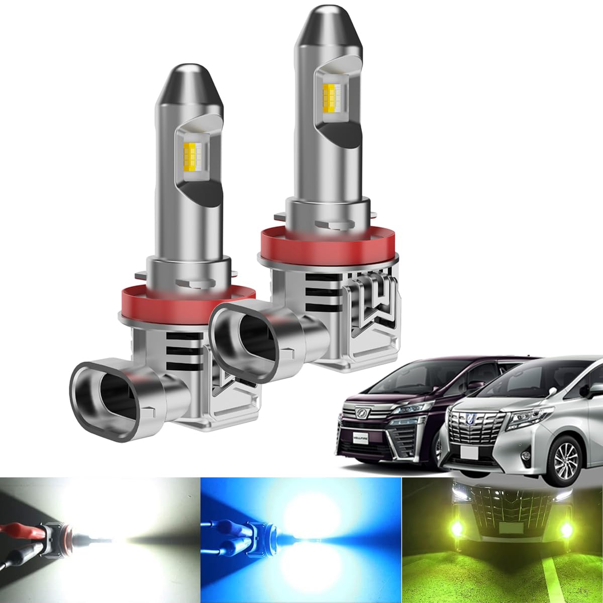 

OTORAM Светодиодные противотуманные фары для Alphard (ATH2#, ANH2#, GGH2#, AYH/GGH/AGH3#), Совместим с Vellfire (ATH2#, ANH2#, GGH2#, H8/H9/H11/H16