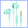 Wired call cell phone headset 3.5mm universal  macaron color in-ear in-line control earbuds
