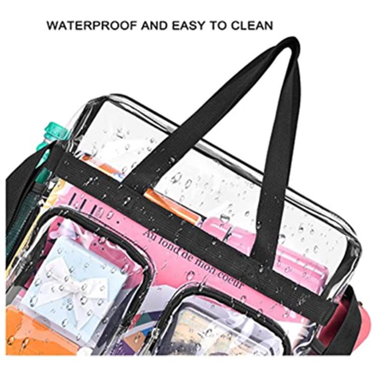 Mehrfachtasche Transparente Handtasche Tragbare Klare Tragetasche Mit Zwei Externen Vordertaschen Ideal Für Reisen Und Den Alltag Stilvoll