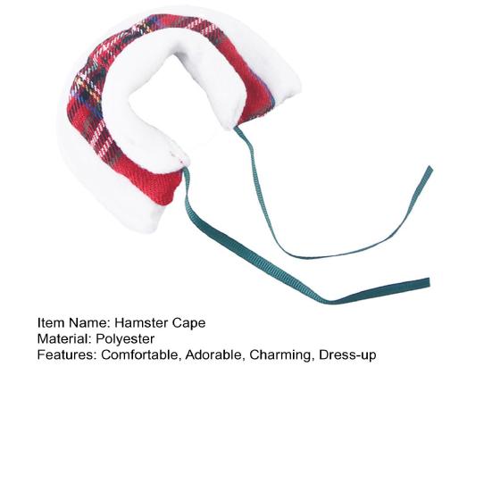 Pet Hamster Cape Red White Small Animals Christmas Outfit for Rabbit Guinea Pig Parrot African Greys Parakeet Cockatiel Cosplay Accessories