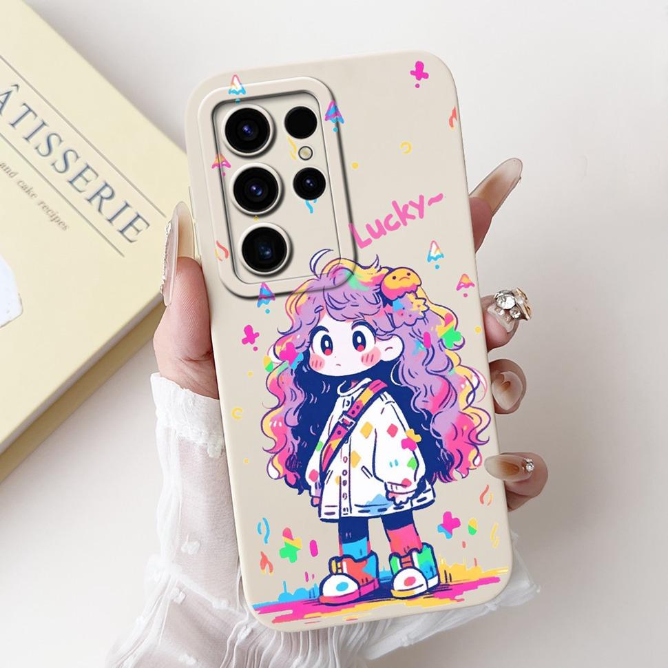 For Samsung Galaxy S24 Ultra Case Beautiful Cartoon Cover S24Ultra S928B S928U Soft TPU Phone Case For Samsung S24 Ultra Shell