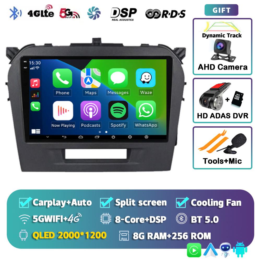 Android 14 Carplay Auto For Suzuki Vitara 2015 2016 2017 2018 2019 Car Radio Multimedia Player Stereo video Head Unit WiFi+4G BT