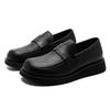 Thick-soled small leather shoes New single shoes in spring and summer Soft-soled low heels