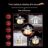 Jidu High-Temperature Resistant Borosilicate Glass Soup and Stew Pot for Gas Flame Cooking