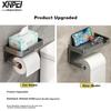 Xinpei Bathroom Tissue Box, Space Aluminum No-Drilling Tissue Dispenser, Toilet Paper Holder, Bathroom Storage Rack