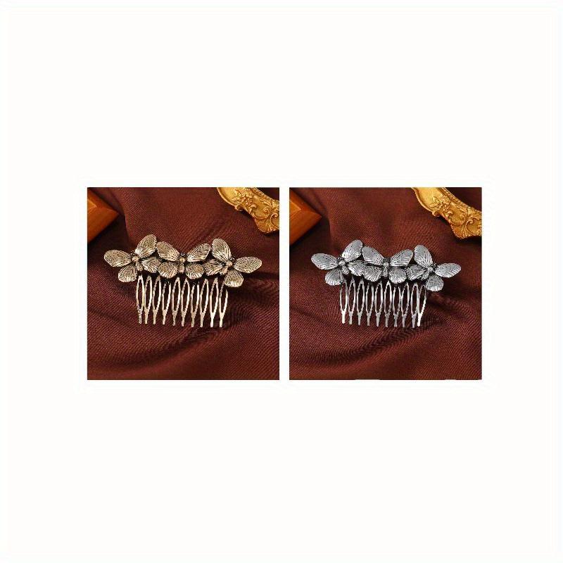 2PCS Women Hair Comb Metal Butterfly Bridal Hair Pins Clips Ornaments Fashion Jewelry Wedding Hair Accessories Headdress Wholesale