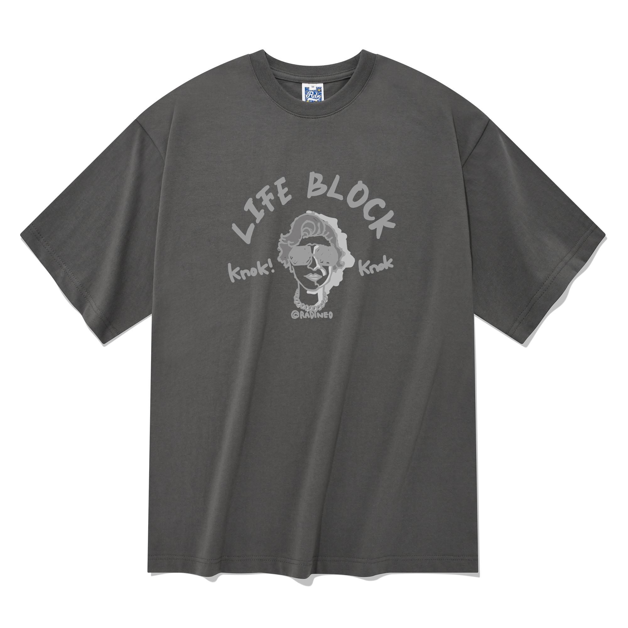 Radineo Life Block Short Sleeve T-Shirt Gray L