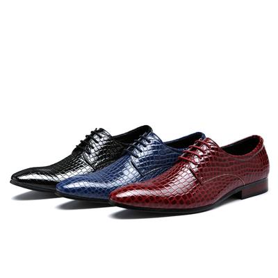 Männer;#39;S Oxford Schuhe Herren Kleiderschuhe Schwarz Rote Steine Prints Spitzschuh Schnürschuhe Hochzeit Büro Lederschuhe Herren