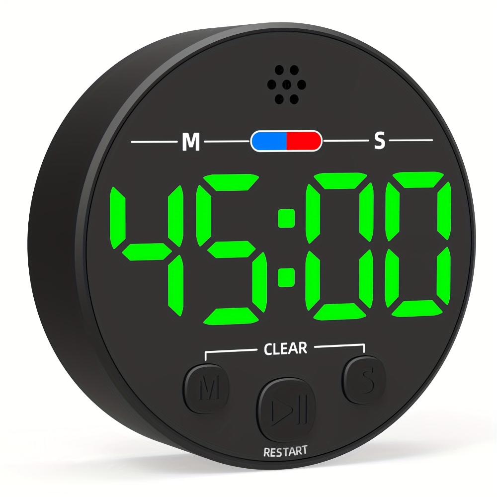 Magnetische digitale afteltimer, compact voor op het bureau, groot LED-display, luid alarm, voor het koken van eieren in de keuken, focus in de klas, taakbeheer