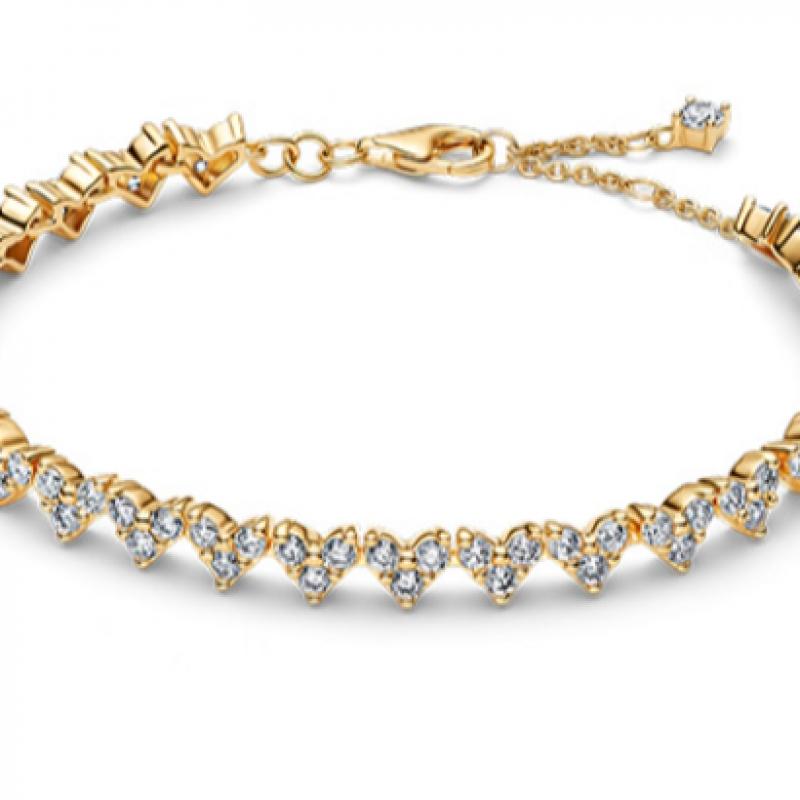 Pandora Triple Stone Heart Bracelet 564390c01