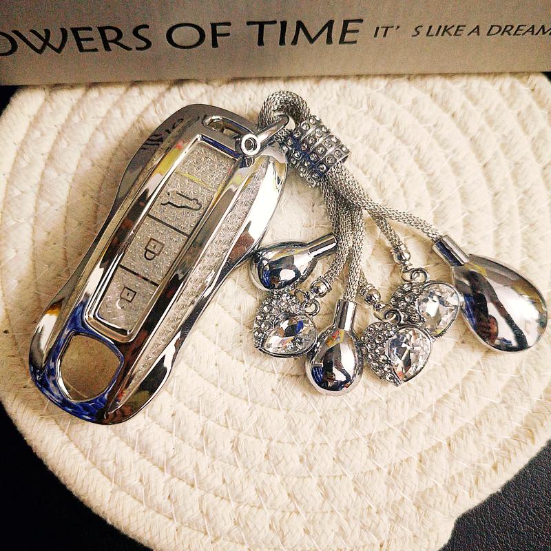 White Diamond TPU for Porsche Panamera Spyder Carrera Macan Boxster Cayman Cayenne 911 970 981 991 Remote Car Key Case Cover Fob