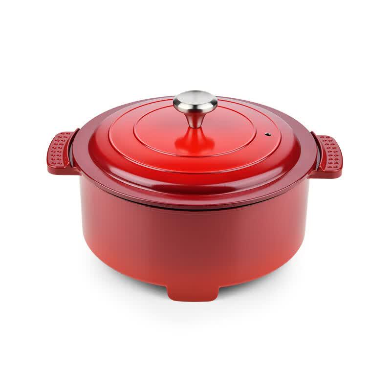 Hanle Red Enamel Multi-function Electric Pot