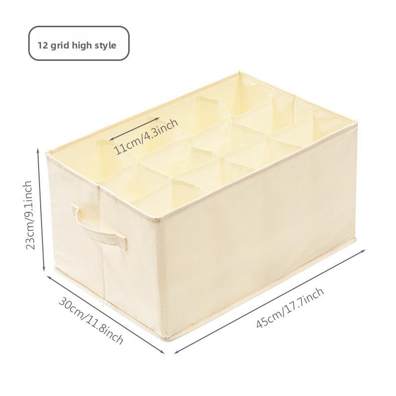 Japanese Style Cotton Linen Clothes Organizer With Dividers For Drawer Storage And Closet Use