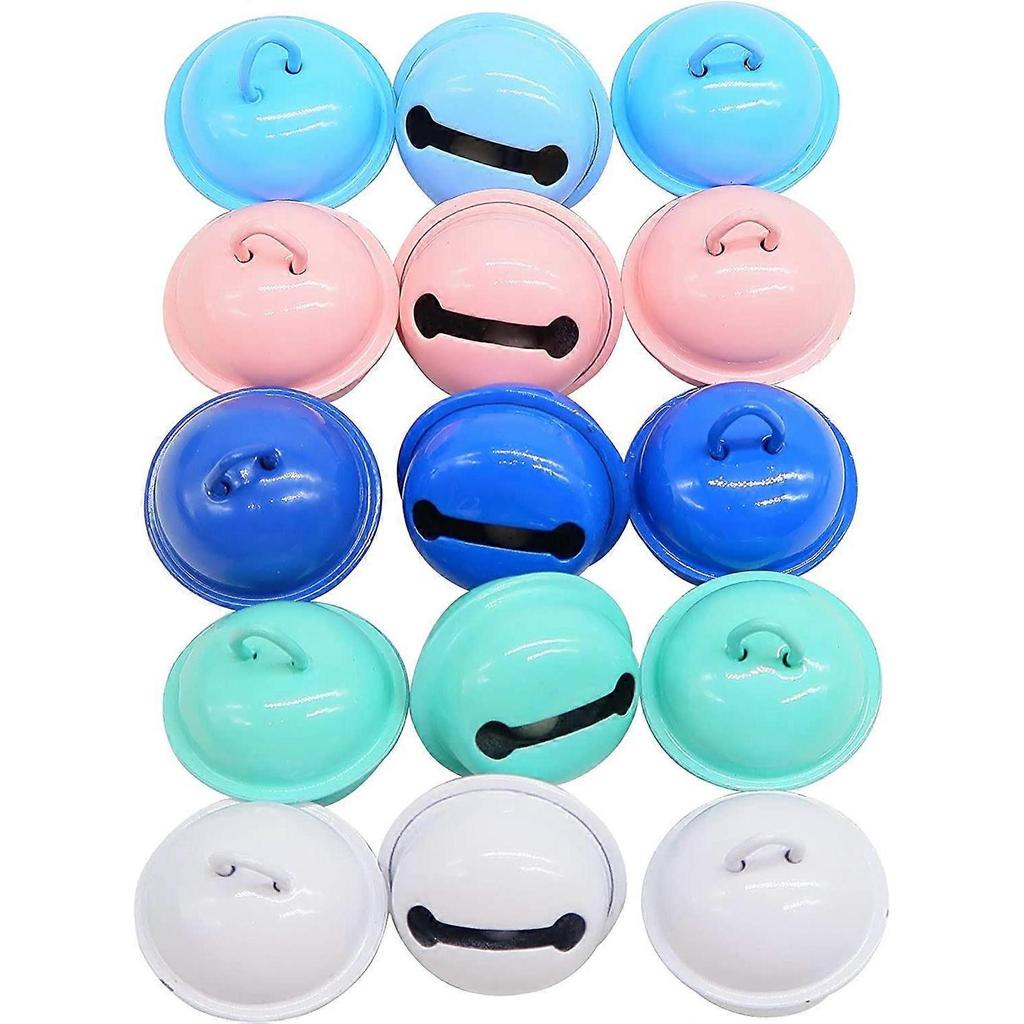 15pcs Tiny Bells Ornaments Metal Bells for Christmas Home Decor Bells 22mm Diameter Multicolor for Making Crafts Animal Crafts