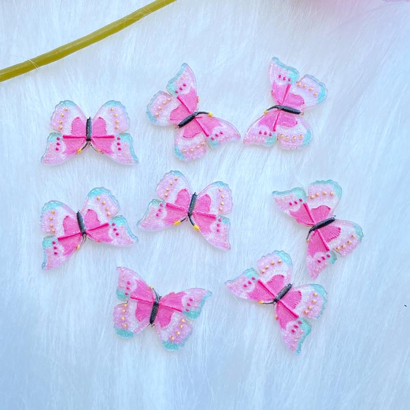 

30Pcs New Cute Mixed Acrylic Mini Butterfly Flatback Cabochon Scrapbook Kawaii DIY Embellishments Accessories Q61