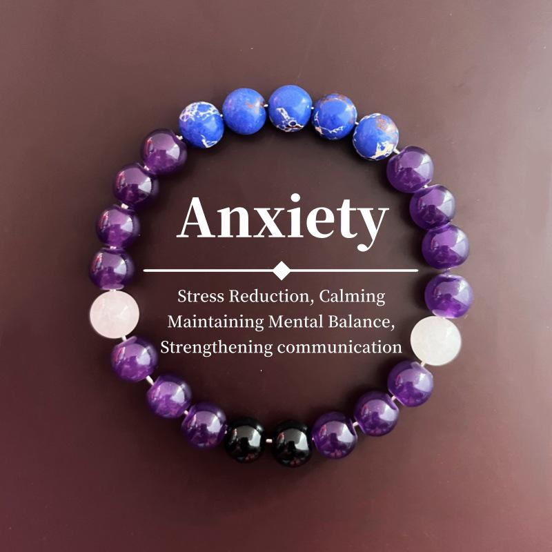 Браслет с лечебным кристаллом Xiyin TK: Тигровый глаз, чайный кристалл, аметист, обсидиан, зеленый авантюрин 8mm