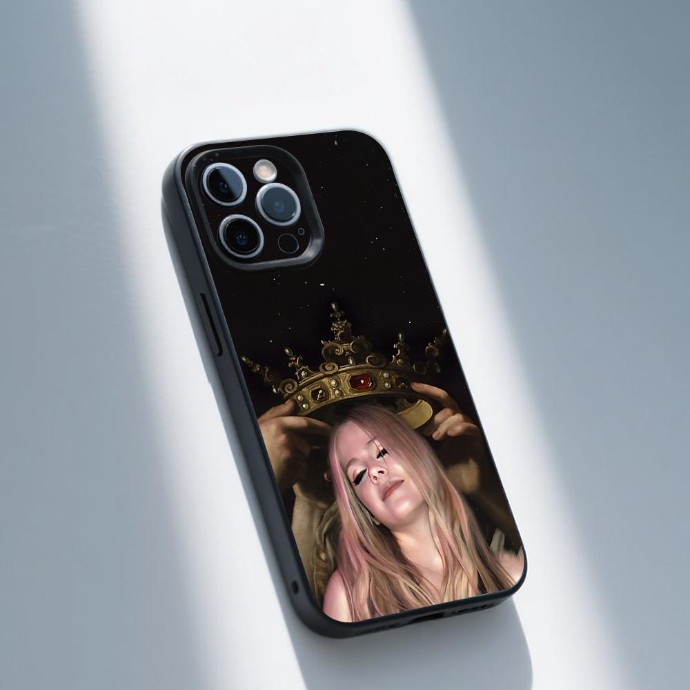 A-Avril Skate punk L-Lavigne Phone Case For iPhone 16,15,14,13,12,11,Pro,Max,Plus,X,XS,SE,E,Mini,Soft Silicone Black Case