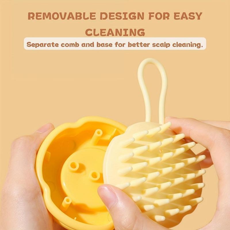 Hair Shampoo Brush Magic Silicone Massage Comb Hanging Scalp Shampoo Comb Universal for Men, Women and Children