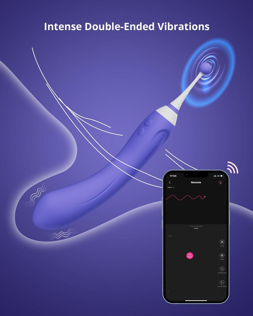 LOVENSE Hyphy High Speed Vibrator for and Smartphone Remote Music Distance Solo Collaborative Japanese App Year Nipples, G-Spot, Clitoris, Control,