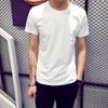 Korean Style Slim Fit Round Neck Men's Short-Sleeve T-shirt - Trendy 2025 Summer Base Layer