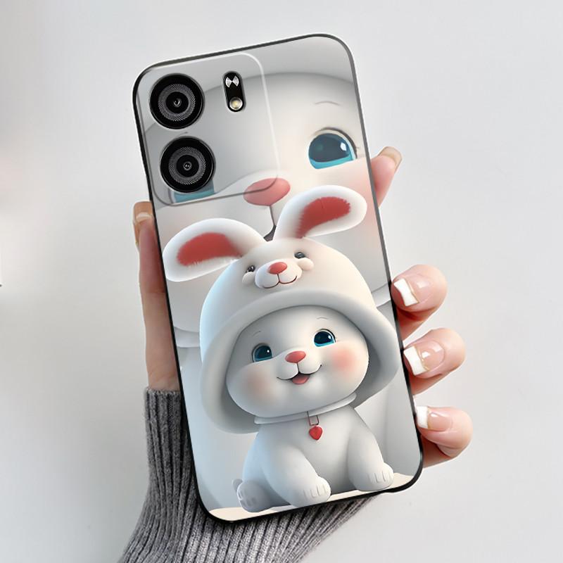 Case For BLU View 5 Phone Case Luxury Cute Love Rabbit Funny Pattern Cover Shell Black TPU Soft Silicone Protective Casing