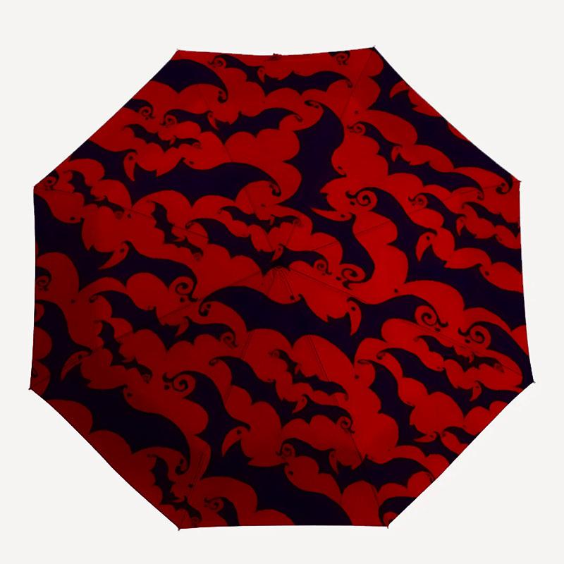 

1pc Bat Swarm Automatic Folding Umbrella, Sturdy And Durable Automatic Folding Umbrella with 8 Ribs, Convenient for Outdoor Use020