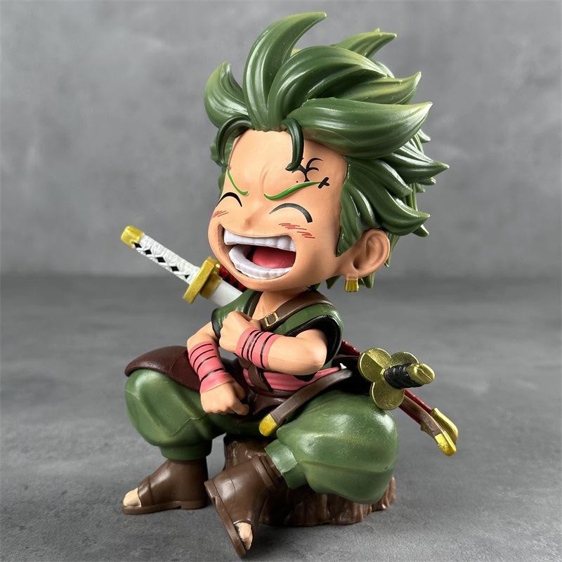 One Piece Chibi Luffy / Zoro Cute Anime Figure Collectible Gift