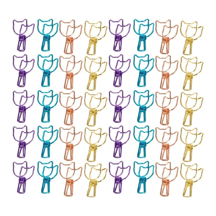 40 штук разноцветных скрепок для бумаги, прочные металлические зажимы для документов, зажимы с длинным хвостом для документов, фотографий, пакетов с едой, записок