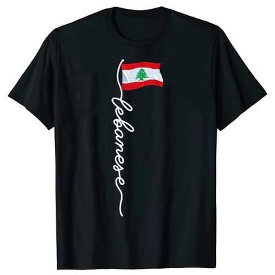 Lustige Libanon Unterschrift Libanesische Grafik T-Shirts Herren Damen Mode Lässiges T-Shirt 100% Baumwolle Locker Übergröße T-Shirt Sommer