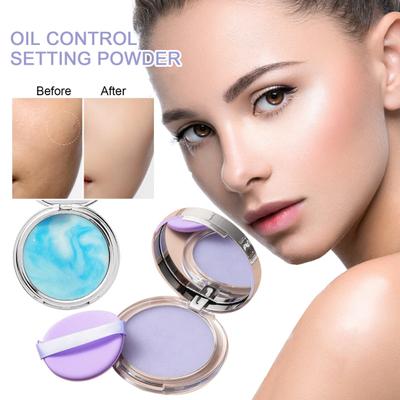 Puf Yağı Kontrolü ile 11G Lavanta Mat Pudra Doğal Uzun Ömürlü Parlaklıksız Kadın Kız Makyaj Yüz Gizlemek Preslenmiş Ayar Pudrası