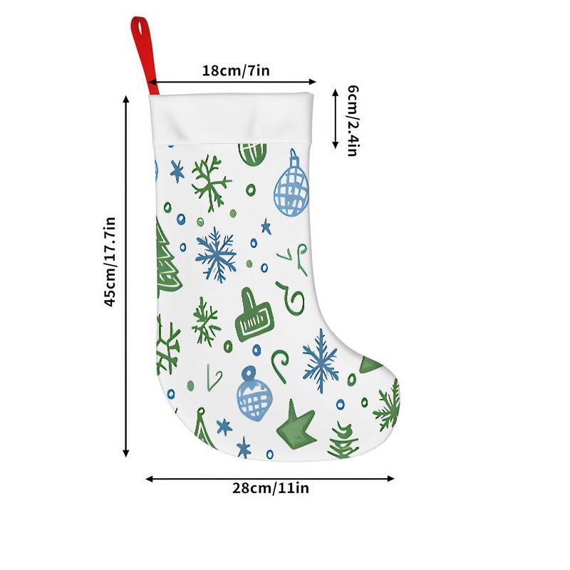Christmas decoration fireplace hanging stockingChristmas Stockings 1pc 45.72 cm, Retro Festive Tree Snowflake