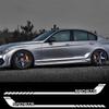 2PCS 200*20cm Sports Racing Stripe Pattern Car Stickers Car Body Side Skirt Decals Waterproof Auto Body Decoration Accessories