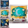 Atemberaubender Eid Mubarak Wandteppich Mond Stern Wandbehang Dekor Ideal zum Feiern von Ramadan