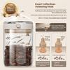Vacuum Food Grade Coffee Bean Sealed Jar With Date Tracker And Waking Bean Valve Storage Containers For Grain, Snack, Sugar, Tea