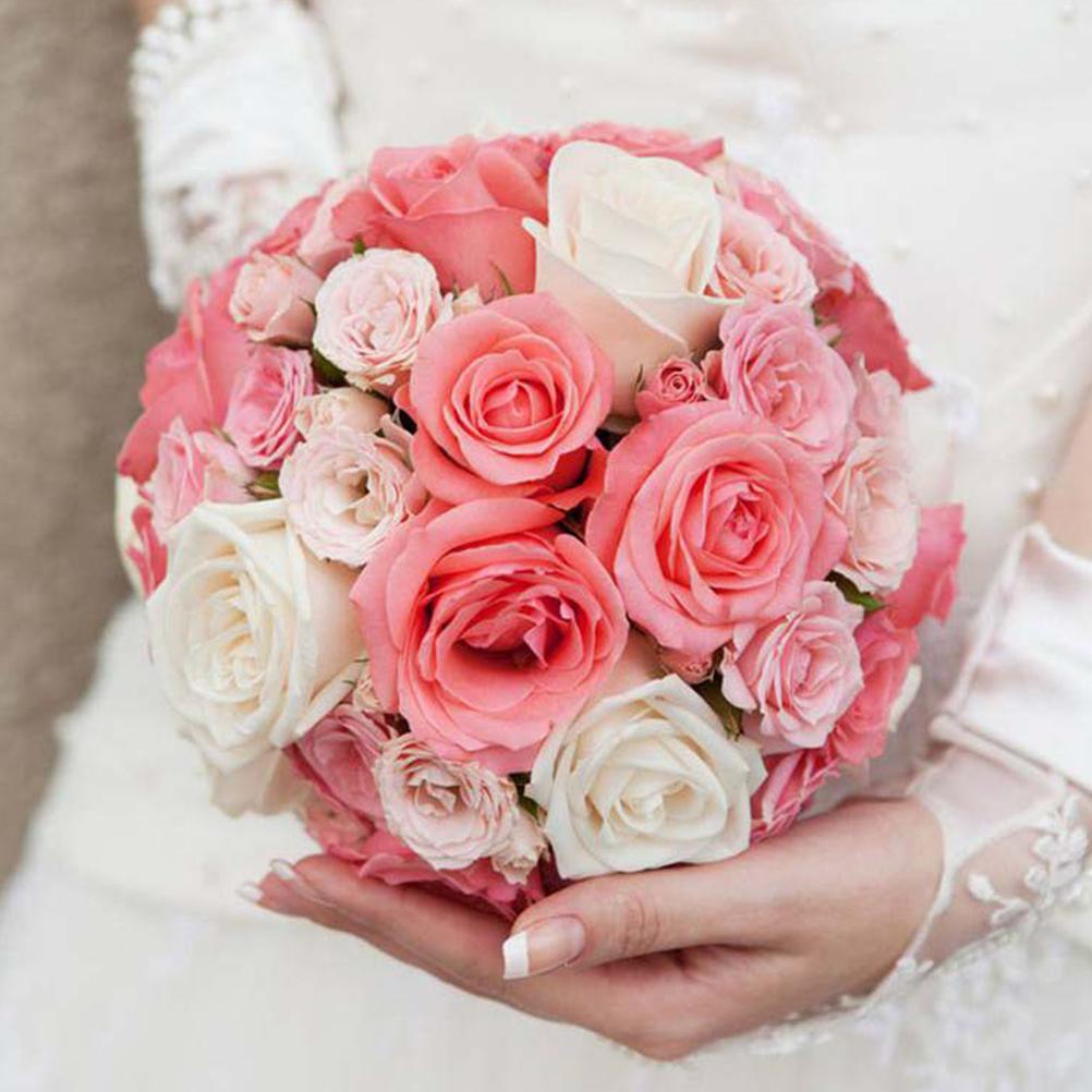 2PCS Foam Bouquet Holder Floral Plastic Handle DIY Bridal Floral Base