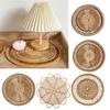 Hollowed Out Nordic Woven Wall Hanging Bamboo Woven Rattan Wall Basket Decor Delicate Workmanship Desktop Decoration