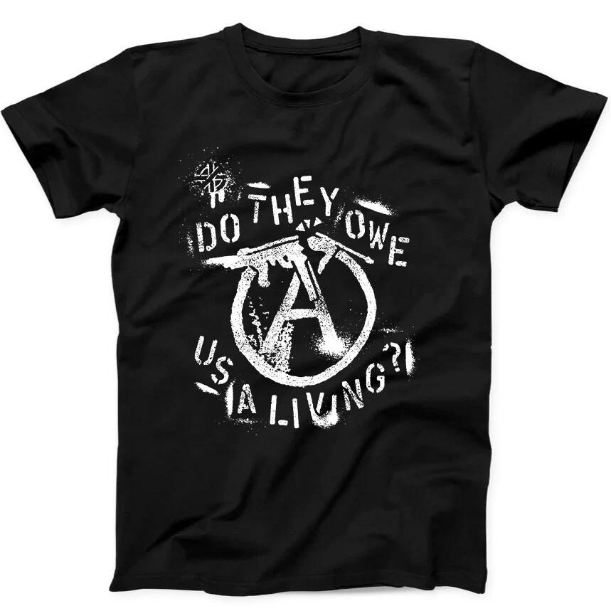 

Crass Do They Owe Us a Living Music Punk Limited Edition Gift Black T Shirt 75 S