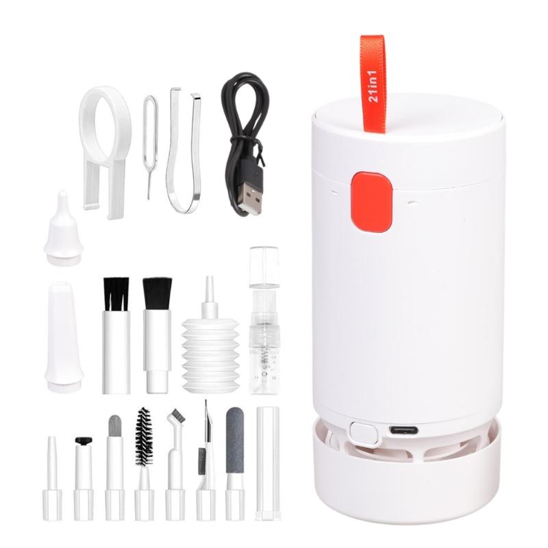 21 In 1 Multifunctional Cleaner Set Computer Phone Earphone Camera Cleaning Kit Mini USB Charging Desktop Cleaner Keycap