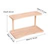 Desktop Storage Organizer 2 Tier Rustic 40x20x22cm Practical Makeup Organizer for Dining Room Office Countertop Bedroom Pantry