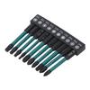 10Pcs 14in Hex Shank Screwdriver Bit Set Black Phosphating S2 Alloy Steel Impact Resistant Driver