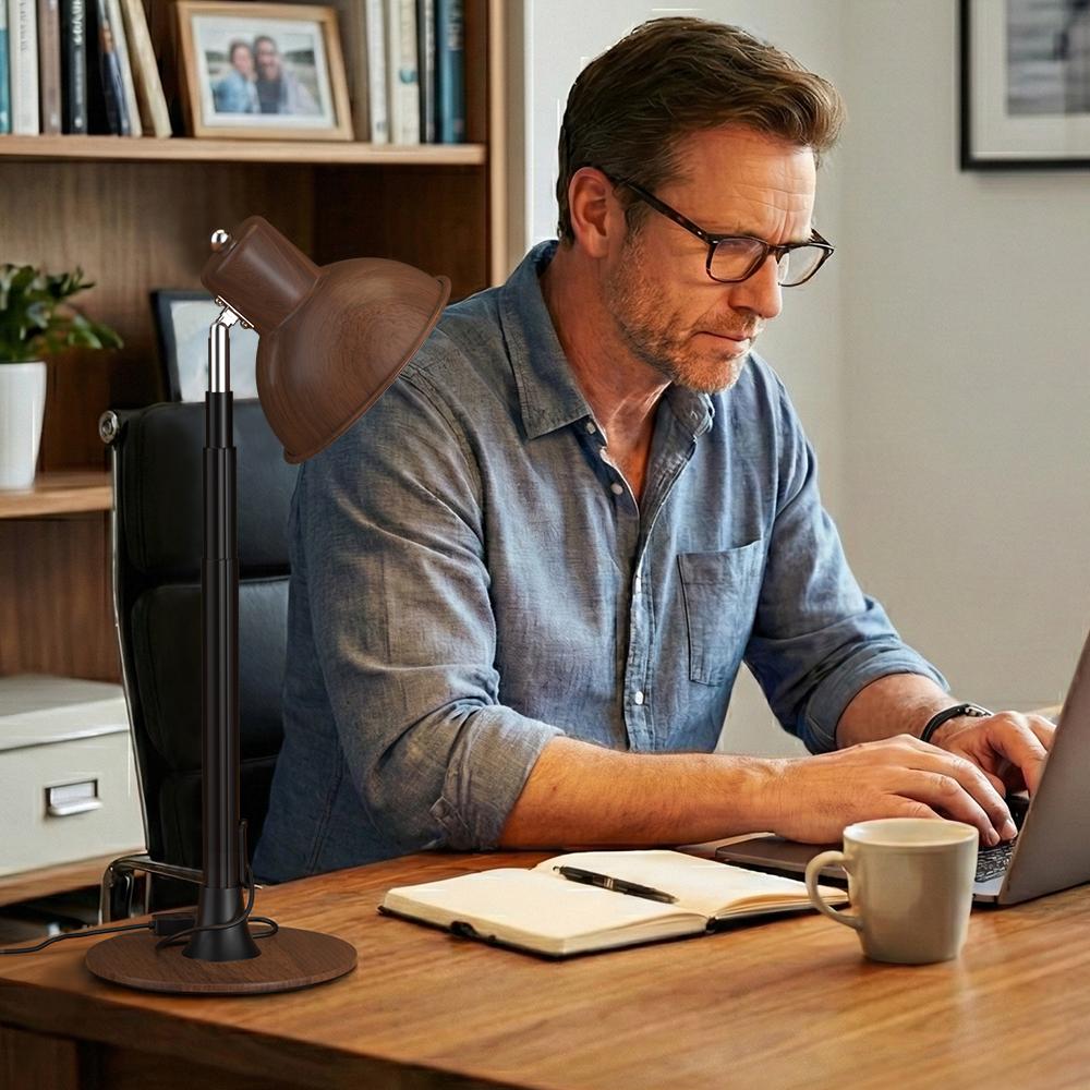 Adjustable LED Floor & Table Lamp 3 Colors Dimmable for Living Room/Office-Black